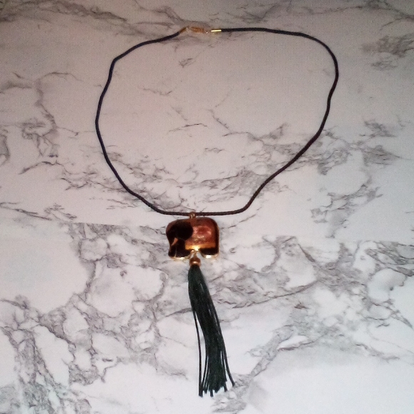 Vintage Chinese Enamel Cloisonne Puff Elephant Pendant with Tassel Neckl… - Picture 8 of 9